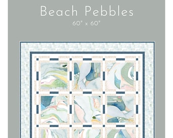 Beach Pebbles Recolorized for Natural Affinity (Downloadable Digital PDF)  Quilt Pattern designed by Shell Rummel & Natalie Crabtree