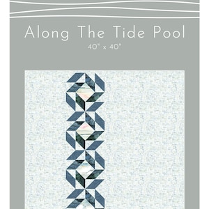 Patrón de edredón Along The Tide Pool recoloreado para una afinidad natural (PDF digital descargable) diseñado por Shell Rummel y Natalie Crabtree