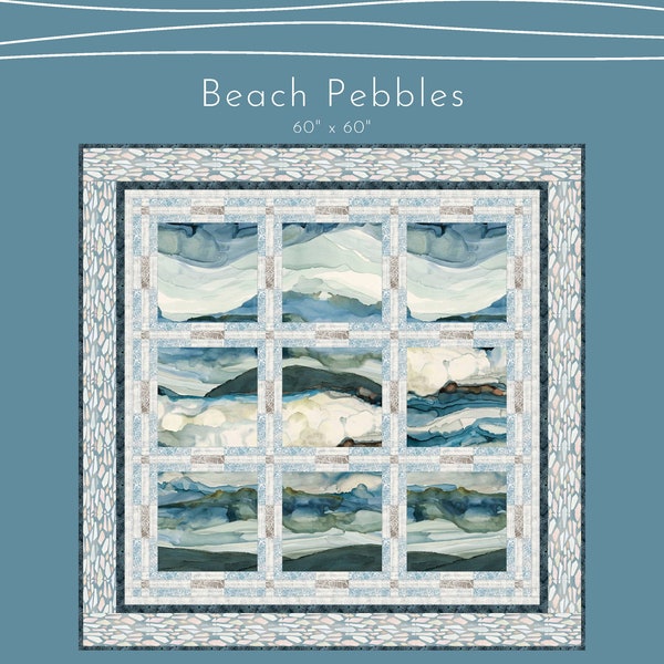 Beach Pebbles (Downloadable Digital PDF) Quilt Pattern by Shell Rummel & Natalie Crabtree for Shell Rummel's Time and Tide quilting fabric