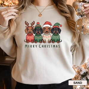 Dachshund Sweatshirt, Dachshund Shirt, Doxie Mom Gift, Wiener Dog Crewneck, Dachshund Christmas Gift, Dog Lover Sweatshirt, Weenie Dog Shirt