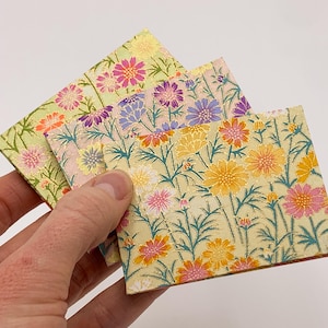 Mini Accordion Photo Album: Vintage Flower Chiyogami Paper