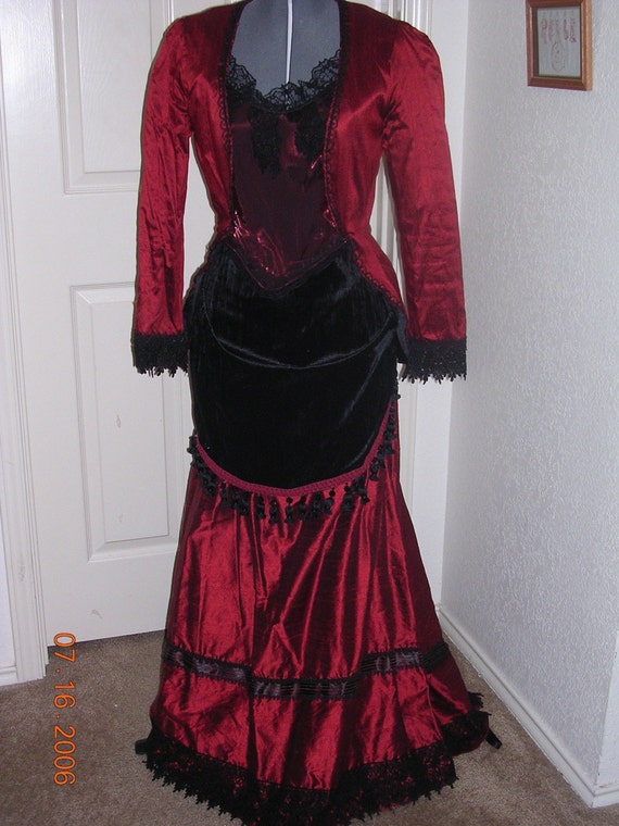 Victorian hotsell dress red