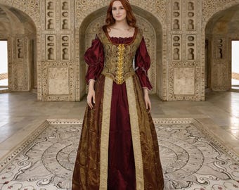 Ladies Renaissance Costume, Ren Faire Gown, Renaissance dress, Queen , Princess,  cosplay