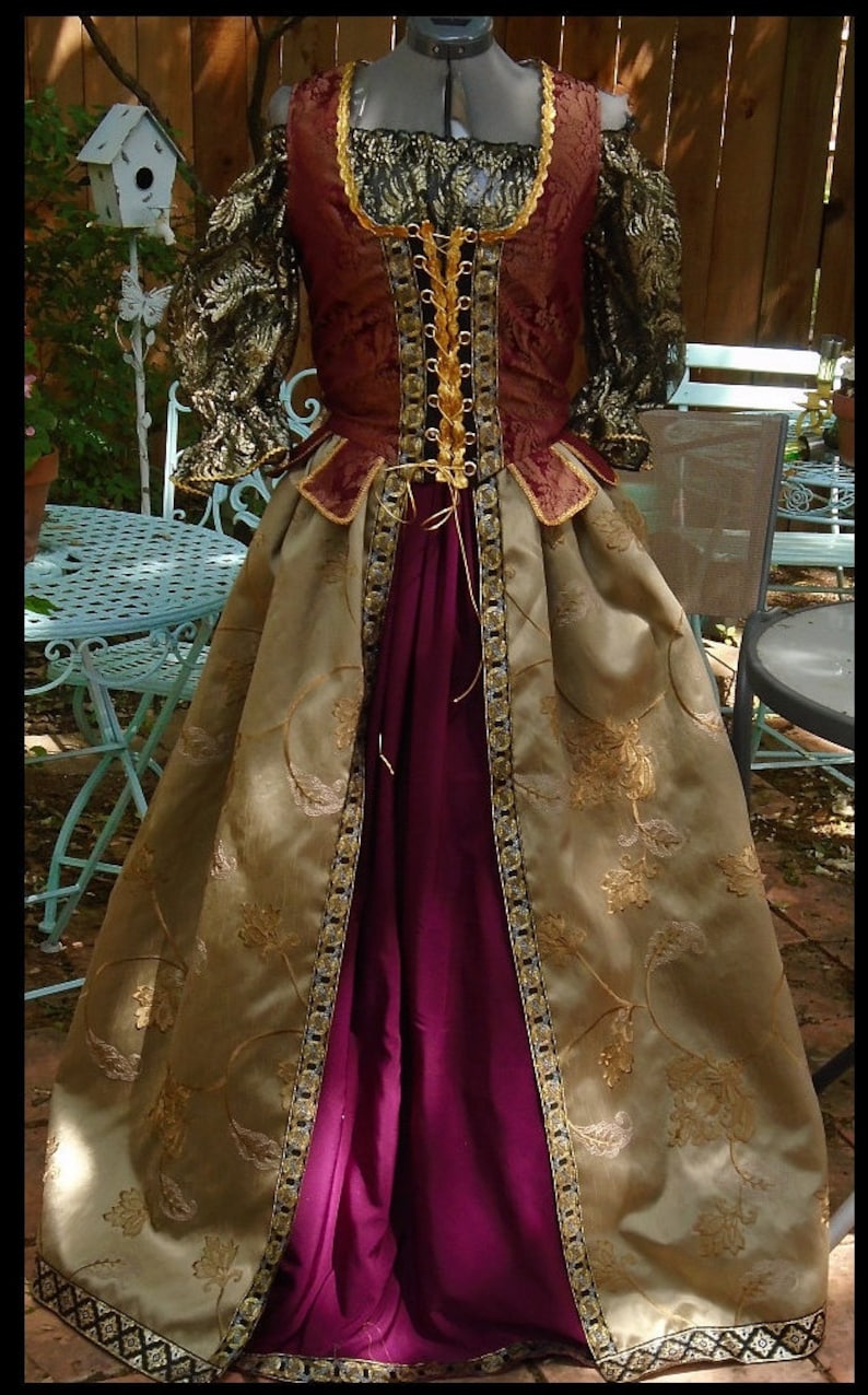 Ladies Renaissance Costume Ren Faire Gown Renaissance gown Etsy