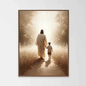 In His Light, Christian Wall Art, Jesus with Boy, Jesus Art, LDS Wall Art, Bible Painting, Jesus with Children, Jesus Wall Art, Jesus Prints