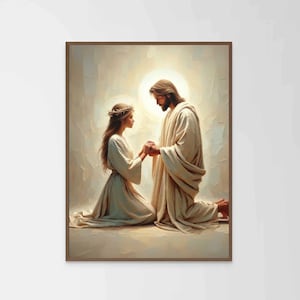 Love Jesus, Modern Christian Art, Jesus and Girl, Picture of Christ, LDS Art, Bible Painting, Jesus with Woman, Picture of Jesus, Jesus PNG