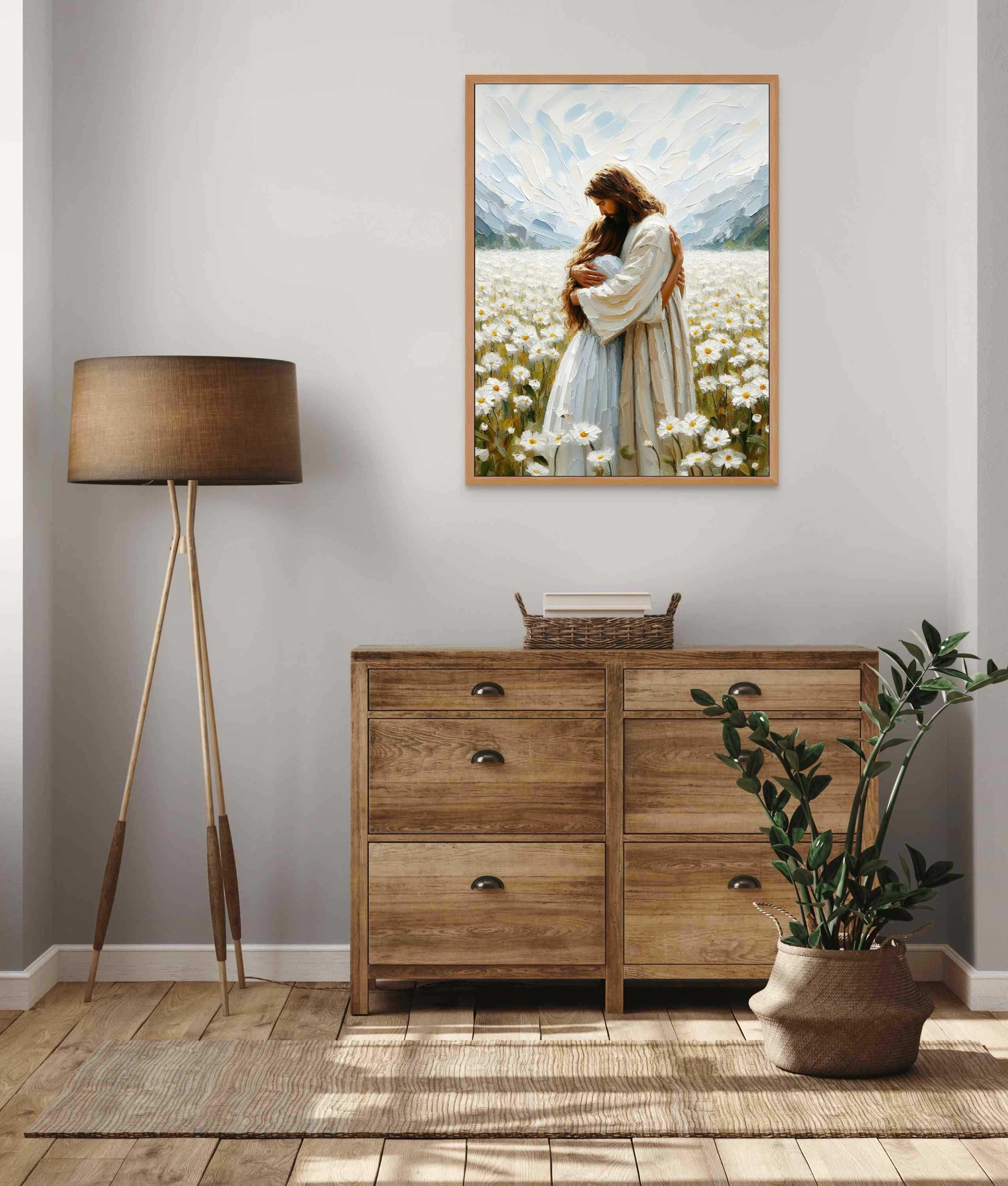 His Love, Christian Wall Art, Jesus Hugging Woman, Jesus Art, LDS Prints, Bible Art, Jesus with Woman, Jesus Wall Art, Christian Printable