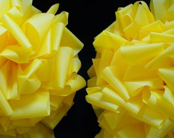 2 ~ 6 inch YELLOW Deployment BOWS weatherproof Tie a Yellow Ribbon for the Troops