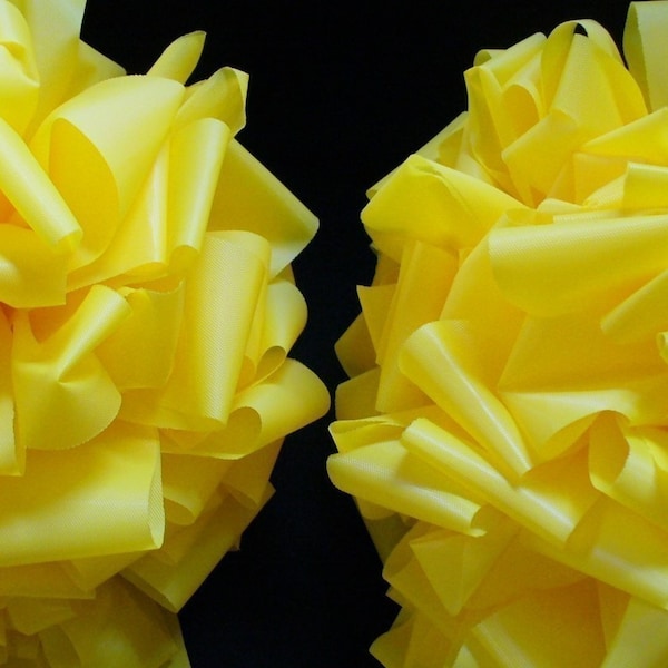 2 ~ 6 inch YELLOW Deployment BOWS weatherproof Tie a Yellow Ribbon for the Troops