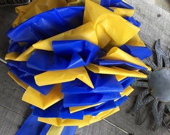 Giant BLUE and Yellow Bow ~ 12" Support Bow for our Deployed Military