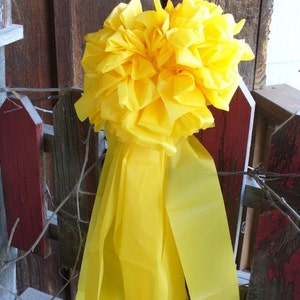 Support Our Troops Bow Giant 12” YELLOW BOW -outdoor - deployment bow
