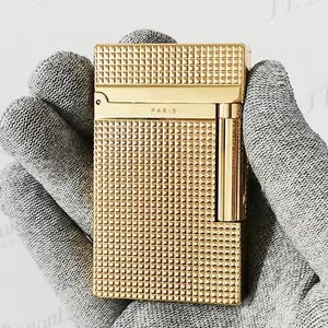 Luxury Lighter, DuPont Lighter Style, Soft Flame Lighter, Brass Lighter, Gold Lighter, Refillable Lighter