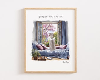 Personalized Dog Memorial Gift, Rainbow Bridge, Dog Sympathy Gift, Dog Bereavement Gift, Dog Loss Gift, Custom Dog Remembrance Gift Portrait