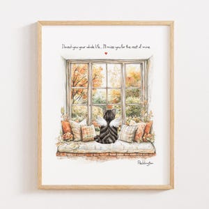 Personalized Cat Memorial Gift, Rainbow Bridge, Cat Sympathy Gift, Cat Bereavement Gift, Cat Loss Gift, Custom Cat Remembrance Gift Portrait