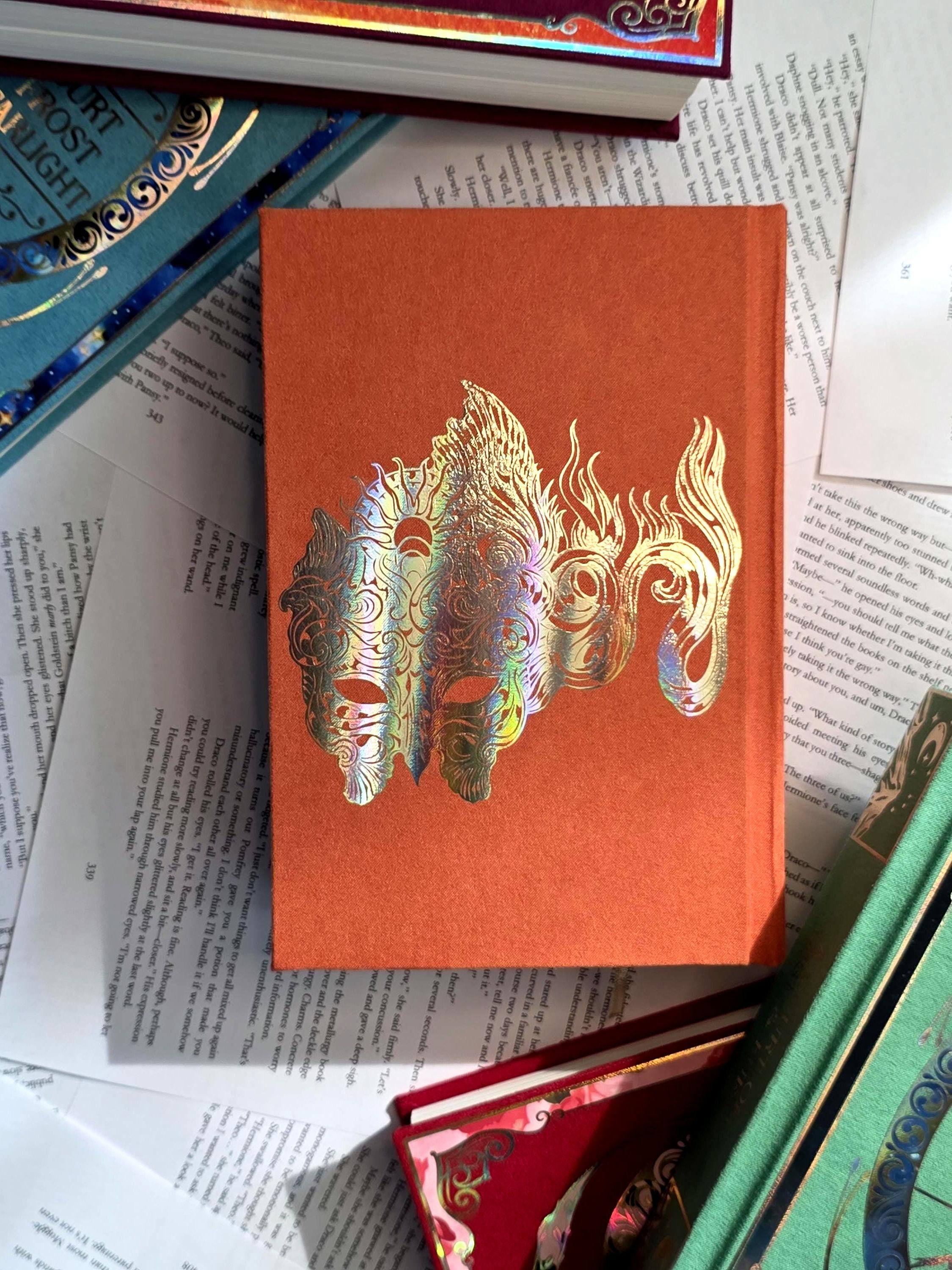 Custom Rebound A Court of Thorns and Roses Book SET | Faux Suede & Gold Foil Edition | Fantasy Collector’s Book | Bookish Gift