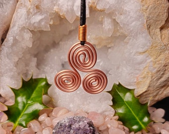 Koppar Triskelion Hänge
