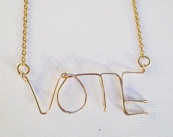 VOTE Necklace Wire Script