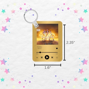 Kpop Demon Hunters Huntrix Golden music K-pop Custom music keychain