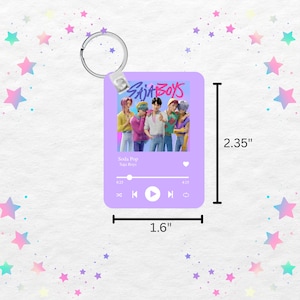 Kpop Demon Hunters Saja Boys music K-pop Custom music keychain