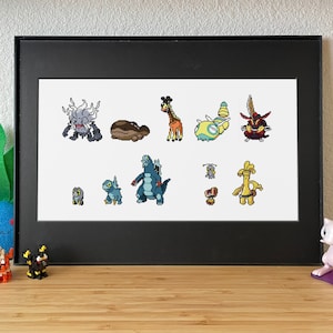 Generation 09 Sprites Cross Stitch Pattern (Batch 8)