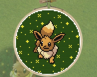 Eevee Cross Stitch Pattern