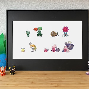 Generation 09 Sprites Cross Stitch Pattern (Batch 5)