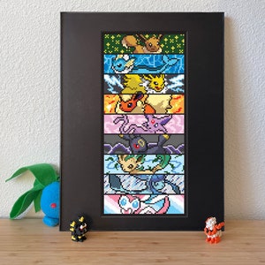 Patrón de punto de cruz Eeveelutions (fondos de batalla)