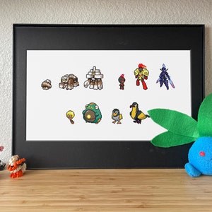 Generation 09 Sprites Cross Stitch Pattern (Batch 3)