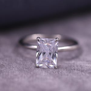 Radiant Cut Lab Grown Diamond Ring, Solitaire Engagement Ring, 14K Solid Gold Wedding Ring, IGI Certified Diamond Ring, Anniversary Gift.