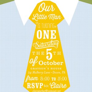 Little Man birthday party invitations, boy birthday invitations, modern kids birthday invitations, 5x7 birthday invitations, DIGITAL FILE image 2