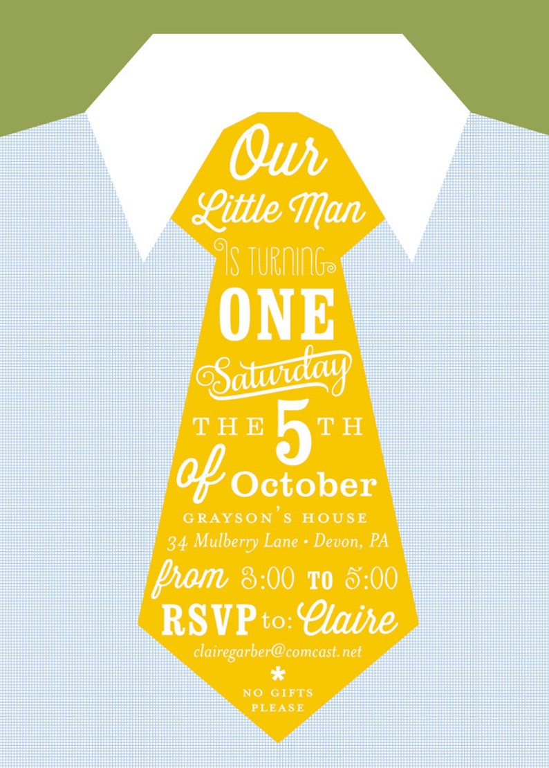 Little Man birthday party invitations, boy birthday invitations, modern kids birthday invitations, 5x7 birthday invitations, DIGITAL FILE image 2