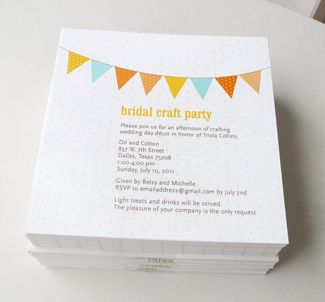 Bunting Flags Birthday Party Shower Invitation, DIGITAL FILE - Etsy