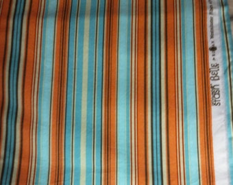 Amy Butler Belle Oxford Stripe Blue 1 yd. RARE OOP 100% cotton