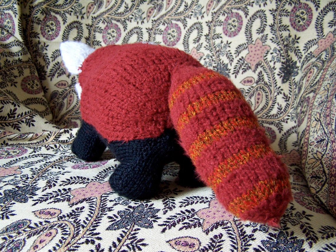 Cutest Anywhere Red Panda Knit Pattern | Etsy