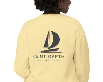 Saint Barth Sweatshirt, St Barth Soft Cotton Jumper, Saint Barthelemy Gift, Sailing Club