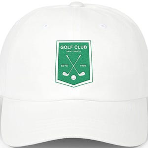 Saint Barth Golf Club Hat, St. Barth Golf Hat, St. Barth Club Hat, White Hat, Adjustable Dad Hat, Golf Lover Gift, St Barth Gift