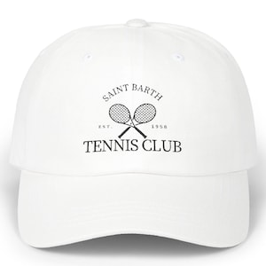 Saint Barth Tennis Club Dad Hat: Sporty Chic Resort Wear
