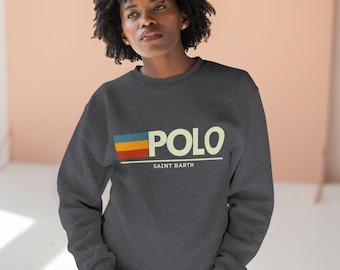 Retro Striped POLO Saint Barths Crewneck Sweatshirt