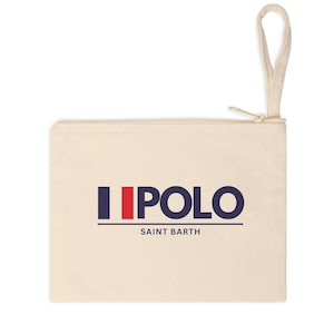 Saint Barth Polo Club Accessory Zipper Pouch | Canvas Cosmetic Bag image 1