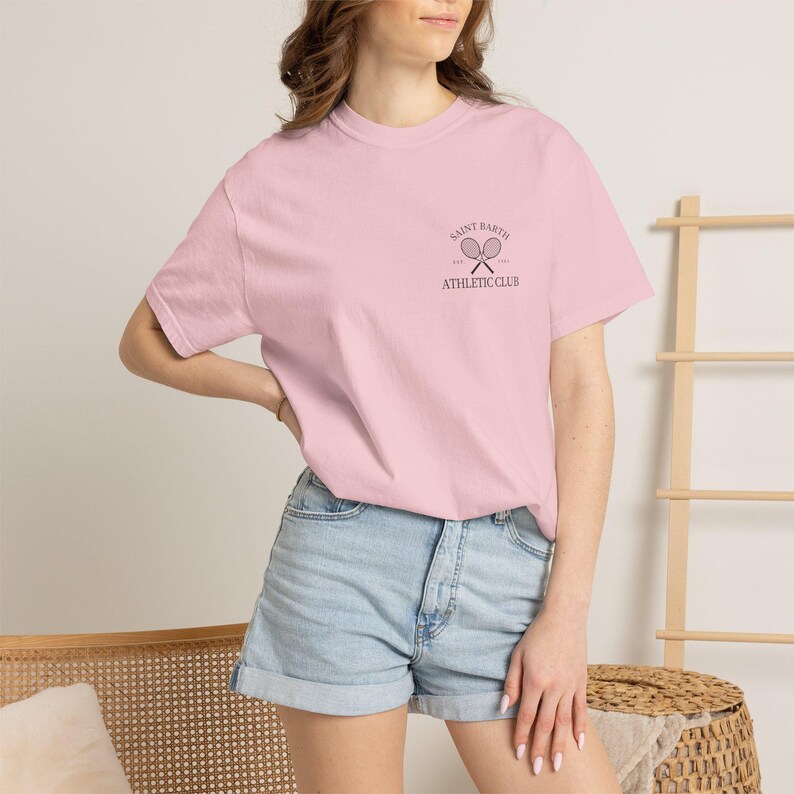 Saint Barth Athletic Club Logo T-Shirt | St Barth Tennis image 8