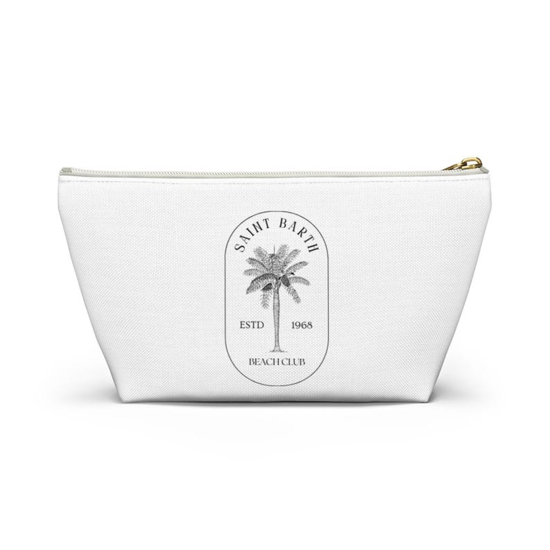 Zipper Pouch: Saint Barth Beach Club Design - Travel Makeup Bag image 2