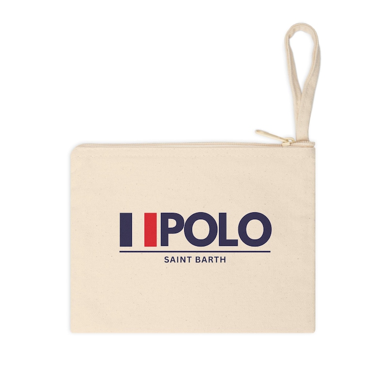 Saint Barth Polo Club Accessory Zipper Pouch | Canvas Cosmetic Bag image 1