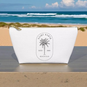 Zipper Pouch: Saint Barth Beach Club Design - Travel Makeup Bag image 1