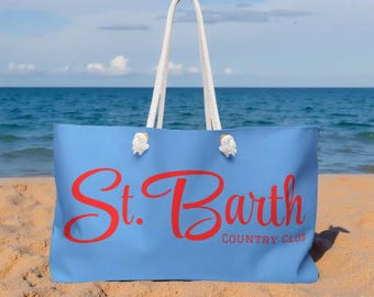 St. Barth Beach Tote: Country Club Style Weekender Bag