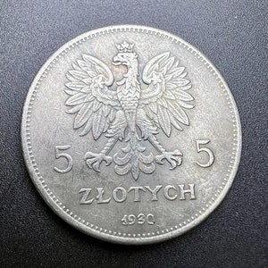 Coin 5 zloty 1930 year Poland