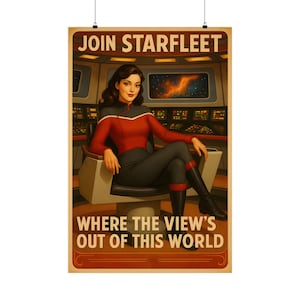 Retro Starfleet Recruitment Poster: Sci-Fi Space Art Print
