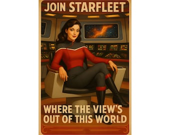Retro Starfleet Recruitment Poster: Sci-Fi Space Art Print