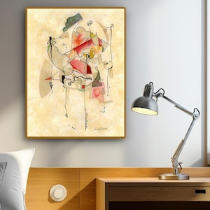 Abstract Modern Art Giclee Print of Original Watercolor Painting for Office or Home Decor