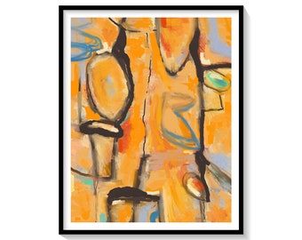 Abstract Modern Art Giclee Print of Original Painting for Office or Home Decor - Archival Inks Paper - FREE SHIPPING - gwilson