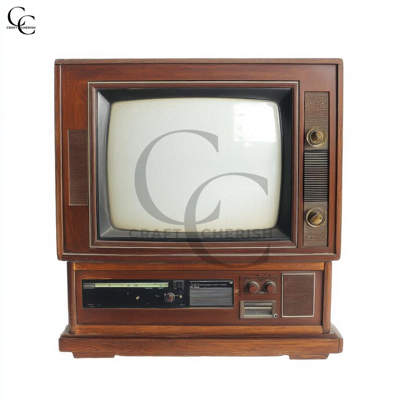 Retro Rectangle Tv Vintage TV Collage: 50 Old School Television Images (digital Download ...